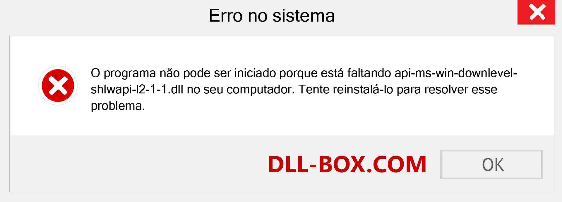 Arquivo api-ms-win-downlevel-shlwapi-l2-1-1.dll ausente ?. Download para Windows 7, 8, 10 - Correção de erro ausente api-ms-win-downlevel-shlwapi-l2-1-1 dll no Windows, fotos, imagens